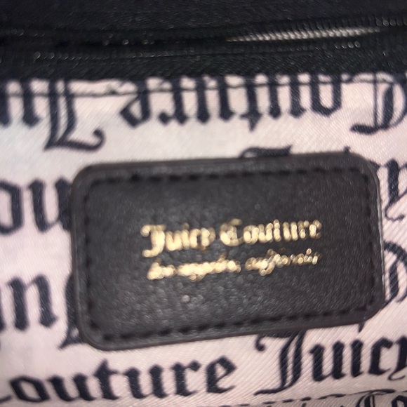 Juicy Couture Black and White crossbody Satchel bag  with Pink Accents - Picture 5 of 6